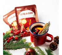 Gourmet Festive Spice Drink - 36g Sachet for Mulled Wine, Hot Cider & Mocktails with Star Anise(36g (2 packets))