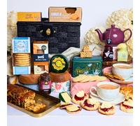 Gourmet Food Gift Hamper | With Vintage Cheddar, Scones, Biscuits, Fruit Cake, Tea Caddy & More | Luxury Gift Basket for Birthdays, Thank You, Father’s Day, Mother’s Day | For Women & Men