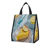 Gourmet Food Lunch Bag for Women Men Cooler Bags Foldable Lunch Box Large Capacity Reusable Insulated Cooler Leakproof Lunch Tote Bag for Work Picnic Beach Or Travel