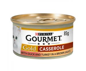 GOURMET Gold Casserole Cat Food - Duck and Turkey - 12 x 85g