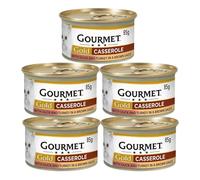 Gourmet Gold Casserole Duck & Turkey 85g Pack of 5 Wet Adult Cat Food Age 1-7yrs Nutritious Poultry Meat Pet Snack Protein Minerals with Welari Thank You Card | (5pack) (425g)