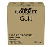 Gourmet Gold Cat Food in Thin Wet and Juicy Strips (4 x 24 x 85 g)