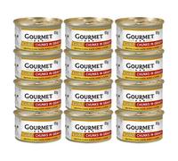 Gourmet Gold Chunks in Gravy Chicken & Liver 85g Pack of 12 Wet Adult Cat Food Age 1-7yrs Nutritious Poultry Meat Pet Snack Protein Minerals with Welari Thank You Card | (12pack) (1020g)