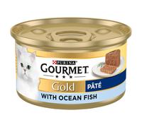 GOURMET Gold Pate Ocean Fish Wet Cat Food 85g (Pack of 12)