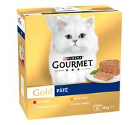 Gourmet Gold Pâté Recipes 96 x 85g - Multipack (Ocean Fish, Liver, Turkey, Beef)