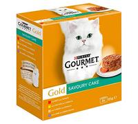 Gourmet Gold Meat & Vegetables Savoury Cake Adult Cat Food 85g x 8