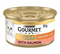 GOURMET Gold Savoury Cake Wet Cat Food - Salmon - 12 x 85g Tins