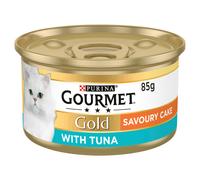 GOURMET Gold Savoury Cake Tuna Wet Cat Food 85g (Pack of 12)