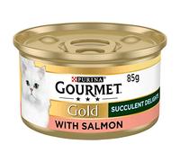 Gourmet Gold Succulent Delights Adult Wet Cat Food Salmon 12x85g, Pack of 12