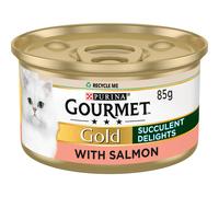 GOURMET Gold Succulent Delights Salmon Wet Cat Food 85g (Pack of 12)