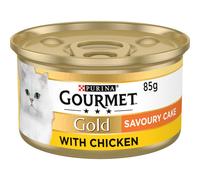 Gourmet Gold Tinned Cat Food Savoury Cake Chicken 85g (Pack of 12)