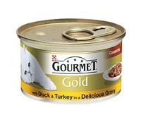 Gourmet Gold Wet Cat Food Can Adult, 85 g - Pack of 12 (Duck and Turkey)