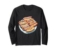 Gourmet Hot Dogs Plate Backyard Barbecue Feast Long Sleeve T-Shirt