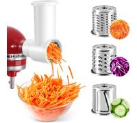 Gourmet KitchenAid Mixer Attachment, Cheese Slicer Shredder With Sharp Blades, Fits All KitchenAid Stand Mixers, Quick Shredding And Easy Cleanup,