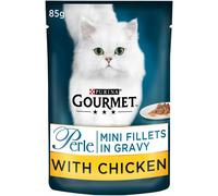 Gourmet Mini Fillets Gravy Chicken Wet Food Pouch Adult Cat, 24 x 85 g