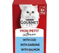 GOURMET Mon Petit Fine Cuts Cat Food Fish - 48 x 50g