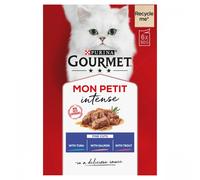 GOURMET Mon Petit Intense Fine Cuts Cat Food - Fish Multipack - 48 x 50g