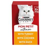 Gourmet Mon Petit Intense Fine Cuts Cat Food - Poultry Multipack - 48 x 50g Pouches