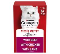 Gourmet Mon Petit Intense Meaty Variety - Beef, Chicken & Lamb Adult Wet Cat Food 6x50g