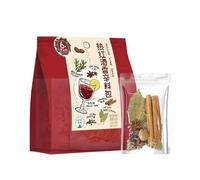 Gourmet Mulled Wine & Hot Cider Spice Kit with Cinnamon, Cloves, Orange Peel, Perfect for Christmas and Winter Events