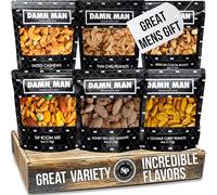 Gourmet Nut Gift Basket for Men - Birthday Gifts for Men with 6 Handcrafted Nut Varieties - Resealable Nut Snack Pouches - Gift Set for Dad, Husband, Boyfriend, Thank You, Holiday