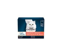 Gourmet Perle Country Medley in Jelly Wet Cat Food 12x85G, Pack of 4