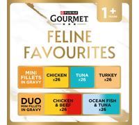 GOURMET Perle Mini Fillets in Gravy with Tuna Adult Wet Cat Food 26x85g