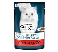 Gourmet Perle filettini in Salsa For The Cat, with Beef 85 g - Pack of 24