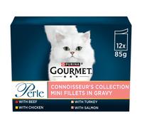 GOURMET Perle Mixed Selection Wet Cat Food - Connoisseur's Collection in Gravy - 12 x 85g Pouches