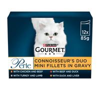 GOURMET Perle Mixed Selection Wet Cat Food - Connoisseurs Duo - 12 x 85g Pouches