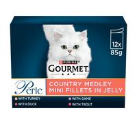 GOURMET Perle Mixed Selection Wet Cat Food - Country Medley in Jelly - 12 x 85g