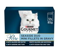 GOURMET Perle Mixed Selection Wet Cat Food - Seaside Duo in Gravy - 12 x 85g Pouches