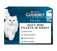 Gourmet Perle (Ocean Flakes Cod, Salmon, Plaice, Saithe) Wet Cat Food 96x85g