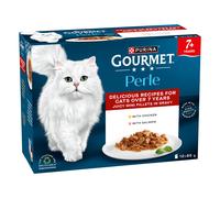 GOURMET Perle Senior 7+ Mini Fillets in Gravy Wet Cat Food 12x85g