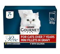 GOURMET Perle Senior 7+ Mini Fillets in Gravy Wet Cat Food 12x85g