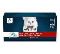 GOURMET Perle Senior 7+ Mini Fillets in Gravy Wet Cat Food - 60 x 85g