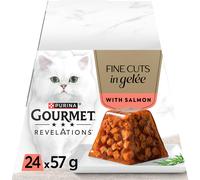 Gourmet Revelations Fine Cuts in Gelée With Salmon Wet Cat Food 24x57gm