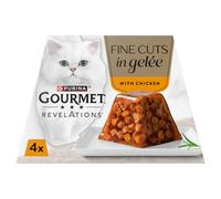 GOURMET Revelations Fine Cuts in Jelly Chicken Wet Cat Food 4x57g (Pack of 6)