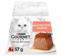 GOURMET Revelations Mousse Salmon Wet Cat Food 4x57g (Pack of 6)