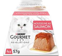 GOURMET Revelations Salmon Muslin with Sauce Meal Portions for Adult Cats 4 x 57 g