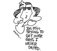 Gourmet Rubber Stamps Cling Stamps 2.75 x 4.75-inch-Guys I Never Dated