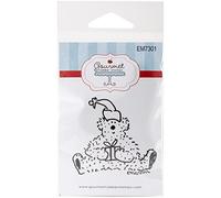 Gourmet Rubber Stamps Cling Stamps 2.75 x 4.75-inch-Holiday Bear with Gift