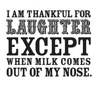 Gourmet Rubber Stamps Cling Stamps 2.75 x 4.75-inch-I Am Thankful for Laughter
