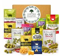 Gourmet Savoury Snacks Grazing Hamper - 11 Premium Healthy Olive Snacks, Snacking Pickles & Gherkins with Snacking Cheese & Corn Scratchings