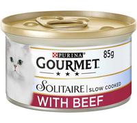 Gourmet Solitaire Can With Beef In Tomato Sauce 85G (Pack Of 12)