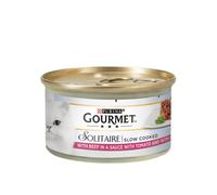 Gourmet Solitaire Slow Cooked Beef in Sauce Cat Food Mini Tin - Size: 85g