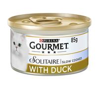 Gourmet Solitaire Tinned Cat Food with Duck 85g, Pack of 12