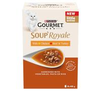 GOURMET Soup Royale Chicken, Beef and Turkey Wet Cat Food - 6 x 45g