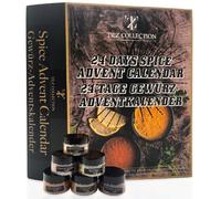 Gourmet Spice Advent Calendar 2025 - 24 Jars of Herbs, Spices & Seasonings Including BBQ Rub, Lemon Pepper & Chilli Lime - Culinary Christmas Countdown Gift for Men, Women, Chefs & Food Lovers