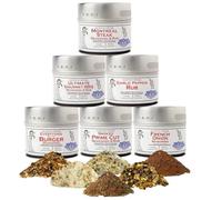 Gourmet Steak & Beef Seasoning Gift Set - Six Pack | Authentic Small Batch Seasoning Mixes - Built For The BBQ | 6 Gourmet All Natural Spice Blends - | Hand Packed, Non GMO | Sustainably Sourced, Made